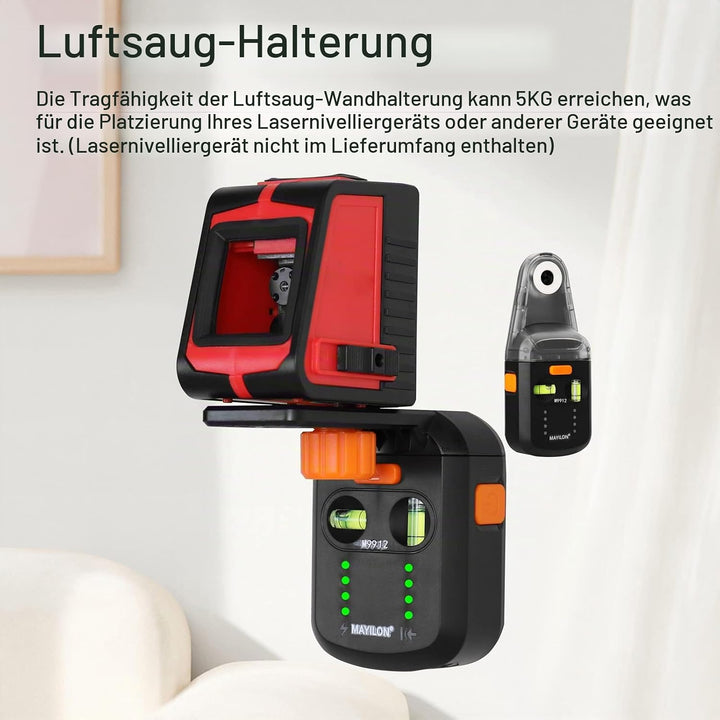 Elektrischer Bohrstaubsammler Laser Level 2 in 1 Funktionen Haushalt Wand Elektrosauger Vakuum Bohrs