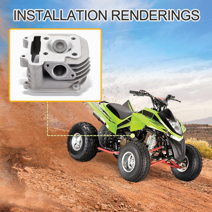 GOOFIT 47,5 mm Zylinder Kopf mit Dichtung Ersatz für 4 Takt GY6 150 cc ATV Scooter 157QMJ Motor Teil