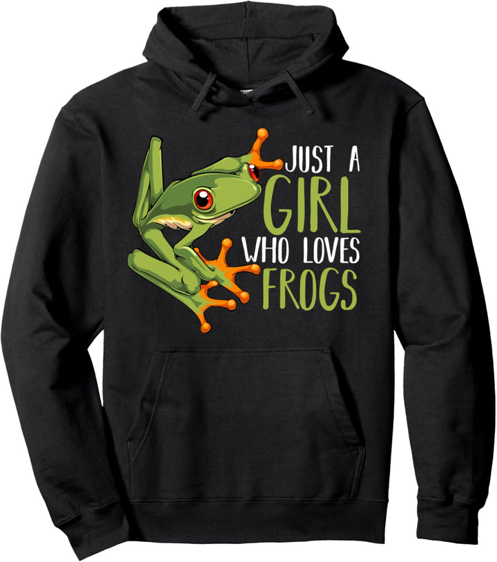 Just a Girl Who Loves Frogs Amphibien Madagaskarfrosch Zoo Pullover Hoodie