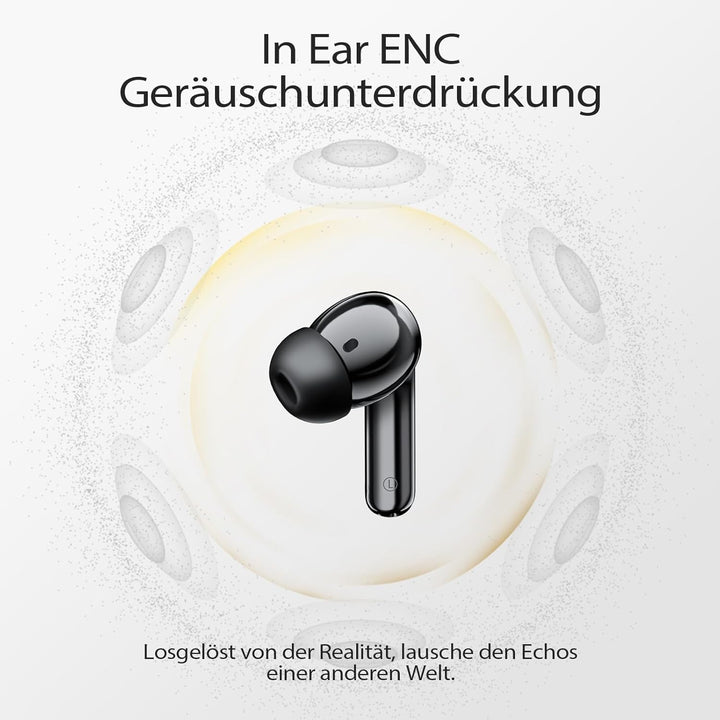 W70 Pro Bluetooth Kopfhörer In-Ear, Bluetooth 5.4 Wireless Earbuds mit HiFi-Sound, Sport Ohrhörer mi