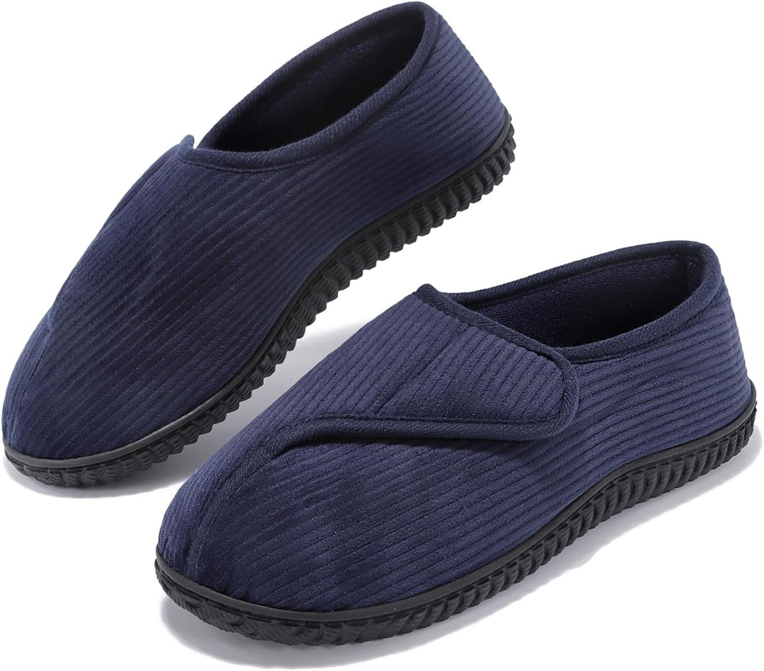 Git-up Herren Diabetiker Hausschuhe Schuhe Arthritis Ödem Verstellbare Verschluss Memory Foam Haussc