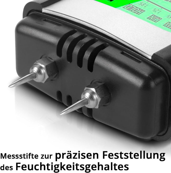 STAHLWERK Feuchtigkeitsmesser FM-60 ST für Holz und Baustoffe | Feuchtigkeitsmessgerät mit hochpräzi