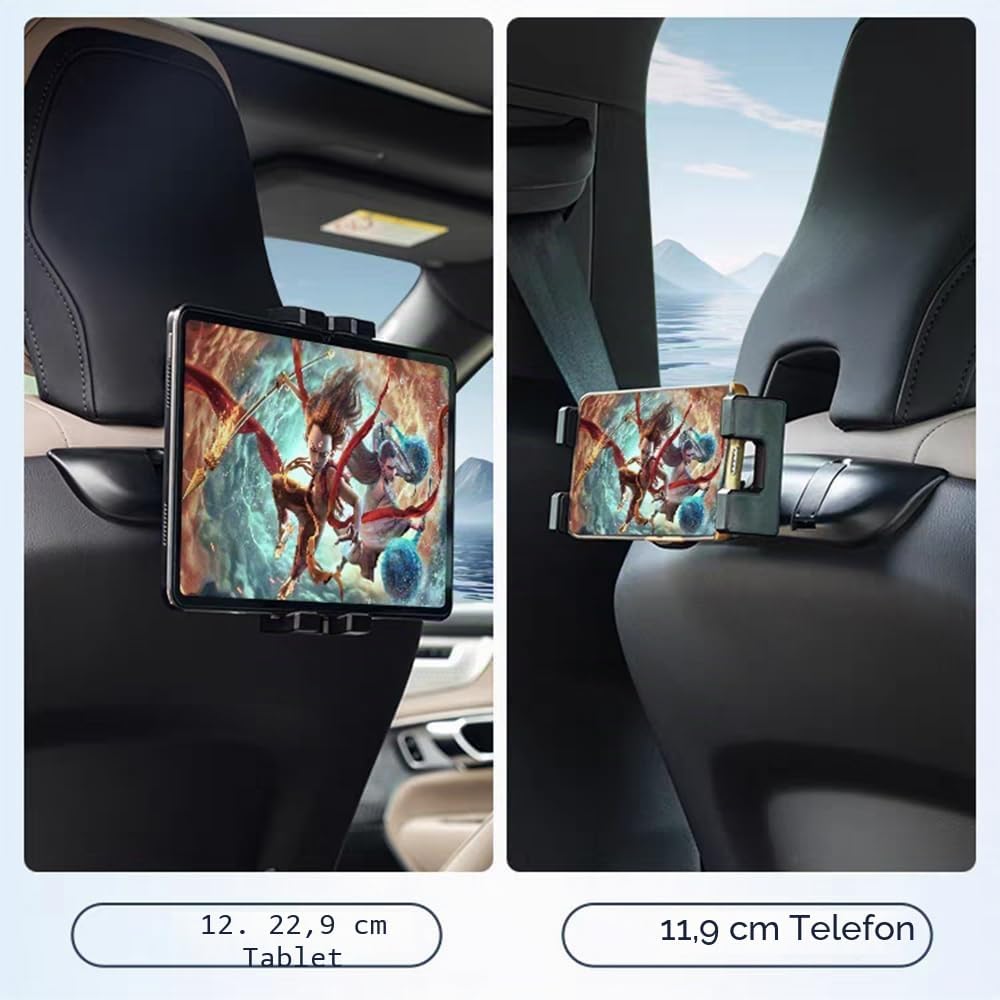 Auto Tablet Halterung, Universal Kopfstützenhalterung for Volvo XC90 XC60 V90 V60 S90 S60, kompatibe