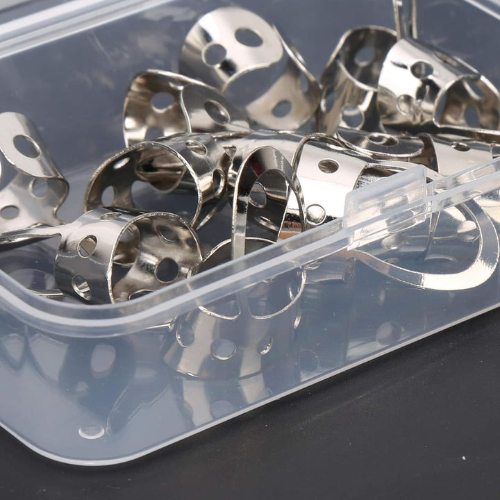 12 Stück Verstellbare Fingerpicks Edelstahl Fingerpicks Gitarre Banjo Ukulele Fingerpicks Zupfstring