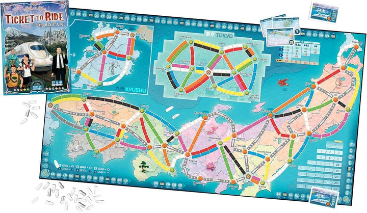 Asmodee | Days of Wonder | Zug um Zug – Japan + Italien | Map-Erweiterung | Familienspiel | Brettspi