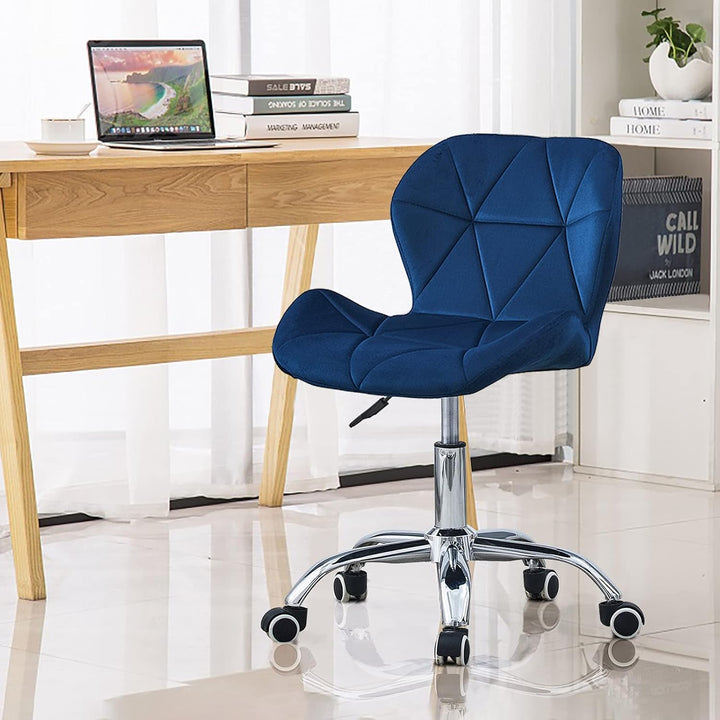 CLIPOP Schreibtischstuhl, Homeoffice Stuhl, Drehstuhl, Schminkstuhl mit Rollen, höhenverstellbar 10c