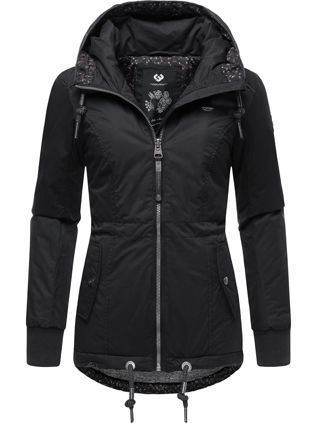 Ragwear Damen Winterjacke Outdoorjacke mit Kapuze YM-Danka XS-6XL M Black022, M Black022