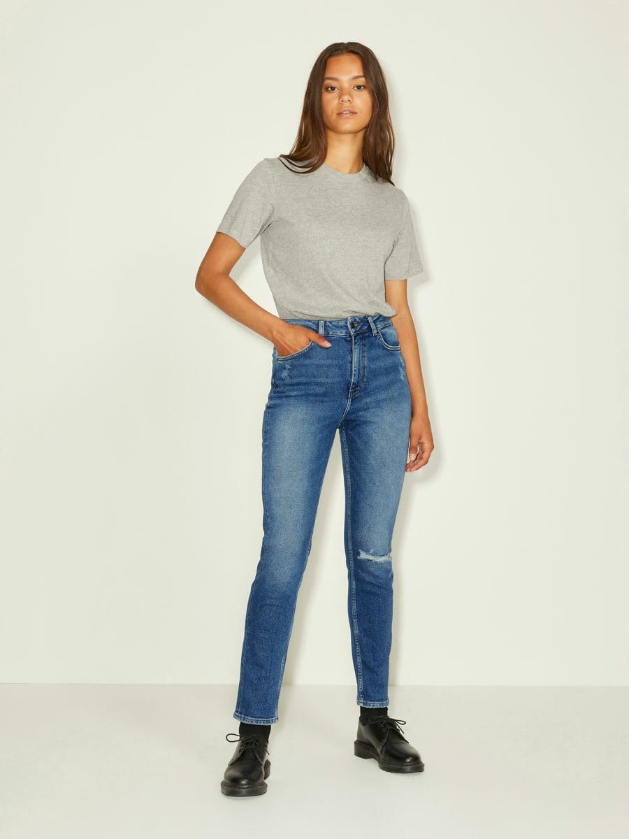 Jack & Jones Women's Jeans 28W / 34L Medium Blue Denim, 28W / 34L Medium Blue Denim