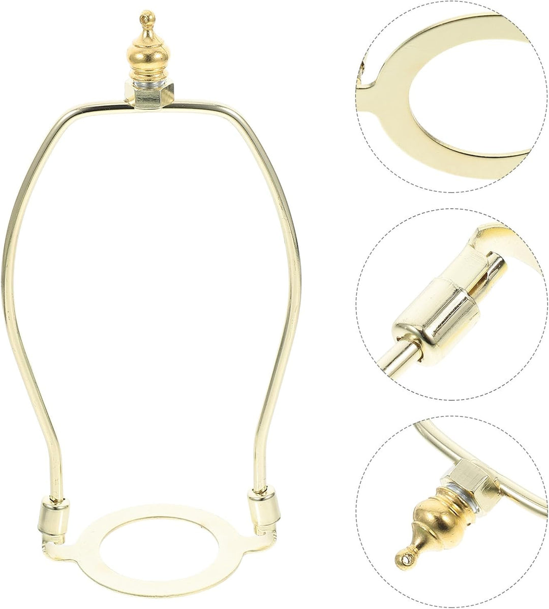 Amosfun Lampenschirmhalterung Aus Legierung Goldene Lampenharfe Montagehalter FüR Innenbeleuchtung L