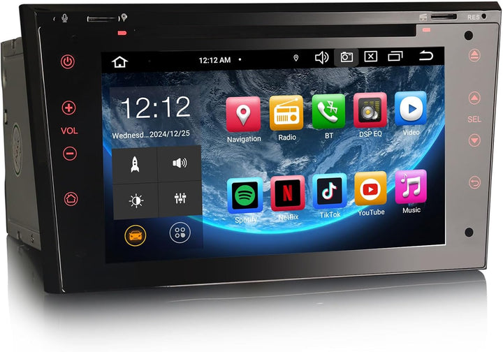 Erisin 7 Zoll 8-Kern 4GB RAM 64GB ROM Android 12 Autoradio mit Navi GPS für Opel Holden Antara Astra