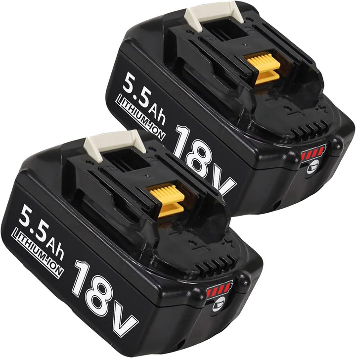 2 Stück 18V 5.5Ah/5500mAh Ersatzakku für Akku Li-ion BL1850 BL1850B BL1830 BL1860B BL1845 BL1835 BL1