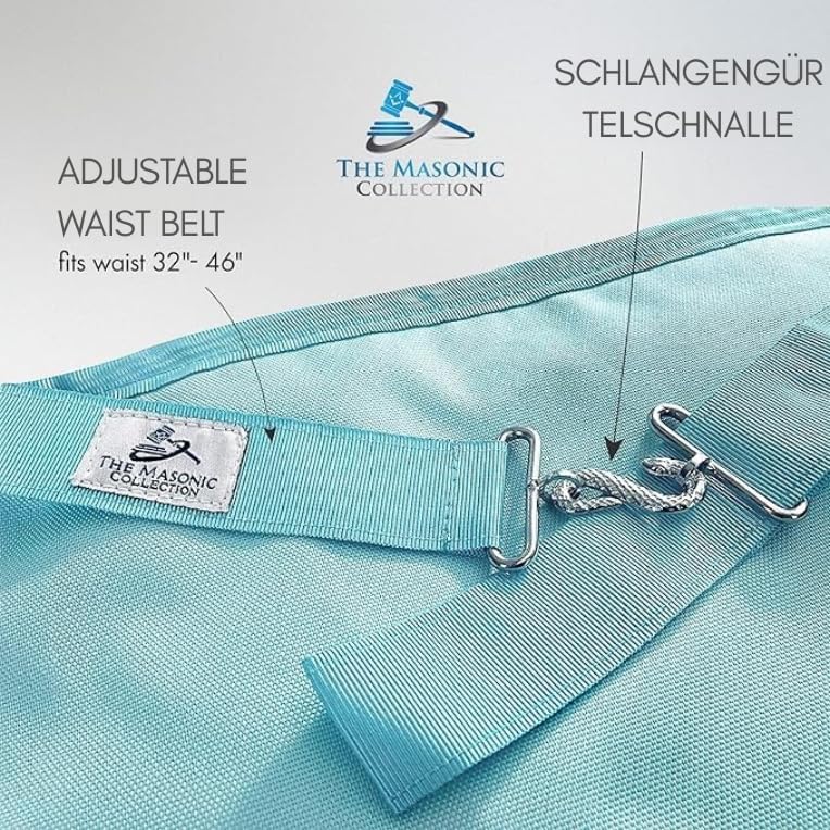 Masonic MM Handwerks-/Freimaurer-Schürze mit Insignien aus Kunstleder, hochwertig