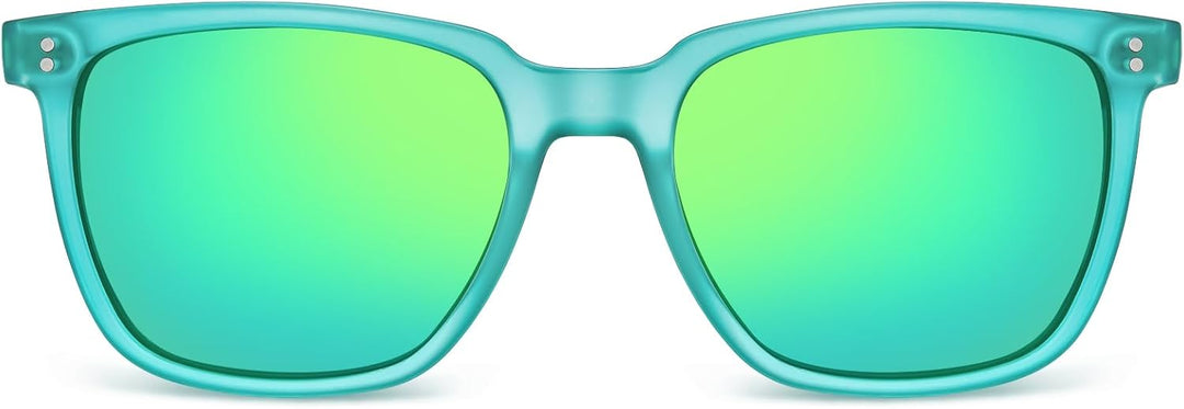 CARFIA Polarisierte Herren Sonnenbrille mit Rechteckig Acetatrahmen, 100% UV-Schutz Sportliche Sonne
