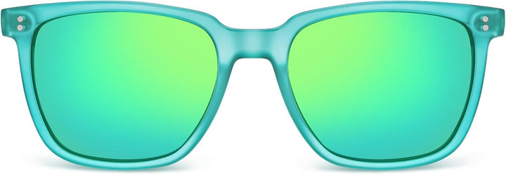 CARFIA Polarisierte Herren Sonnenbrille mit Rechteckig Acetatrahmen, 100% UV-Schutz Sportliche Sonne