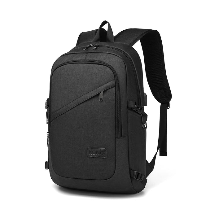 Kono Laptop-Rucksack Diebstahlsicherung Reisen Geschäft Arbeiten Computer Schwarz, Schwarz