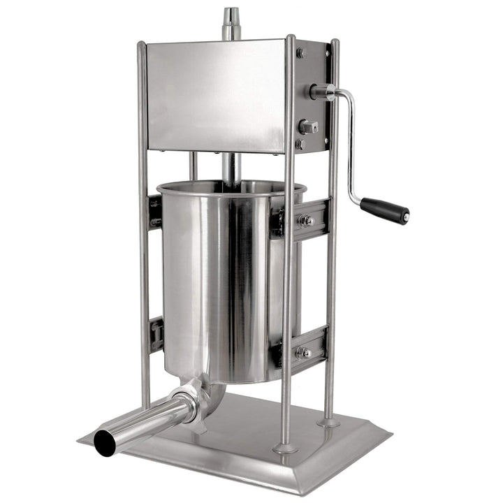 Zelsius Profi Wurstfüllmaschine aus Edelstahl (10 Liter, Silber) + vier verschiedene Füllrohre, Wurs