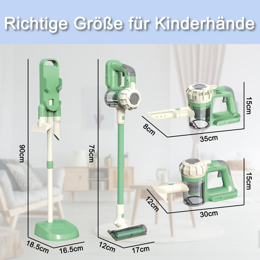 BAYMI 3-in-1 Kinderstaubsauger, Spielzeug Staubsauger für Kinder ab 3 Jahren, Spielzeugstaubsauger m
