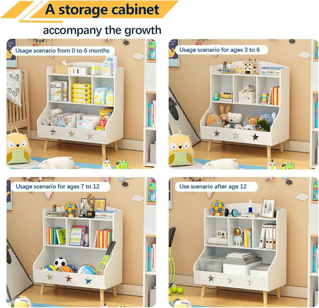 Garden 4 you Kinderregal, Bücherregal für Kinder, Kinderzimmerregal, Bücherregal Aufbewahrungsregal