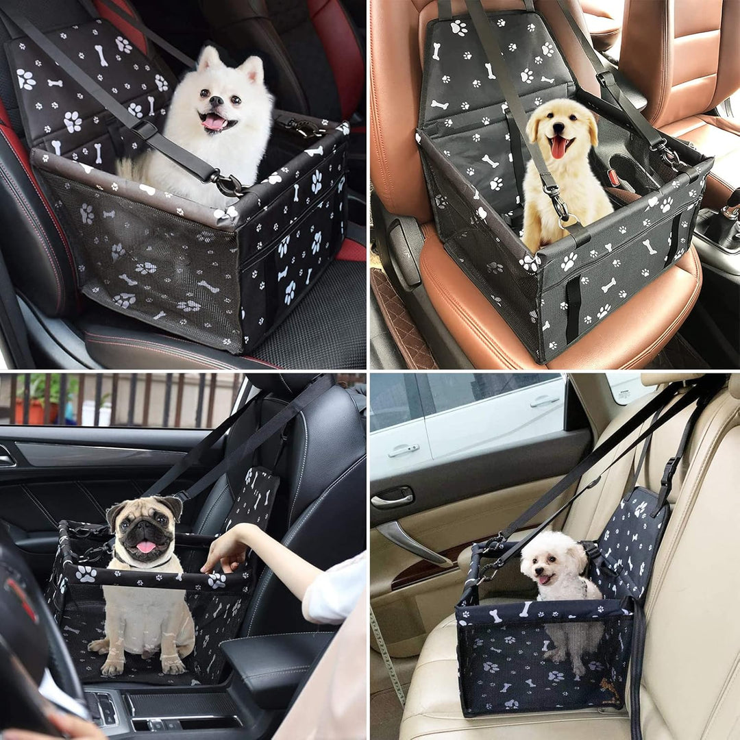 Wodondog Hunde Vordersitz Autositz für Kleine Mittlere Hunde mit Sicherheitsgurt Faltbare Hundedecke
