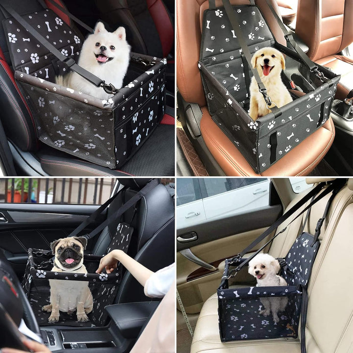 Wodondog Hunde Vordersitz Autositz für Kleine Mittlere Hunde mit Sicherheitsgurt Faltbare Hundedecke