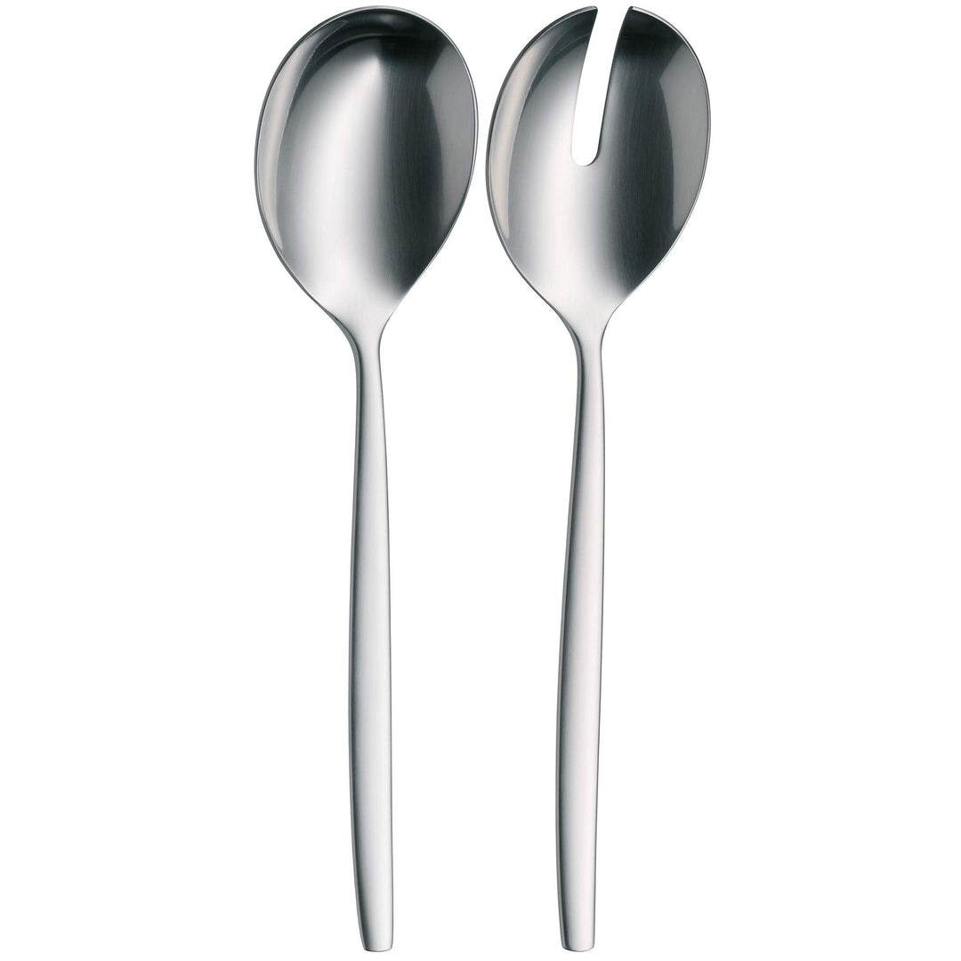 WMF Atria Salatbesteck Edelstahl 23,7 cm, Salatgabel, Servierlöffel, Cromargan Edelstahl poliert, sp