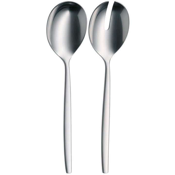 WMF Atria Salatbesteck Edelstahl 23,7 cm, Salatgabel, Servierlöffel, Cromargan Edelstahl poliert, sp
