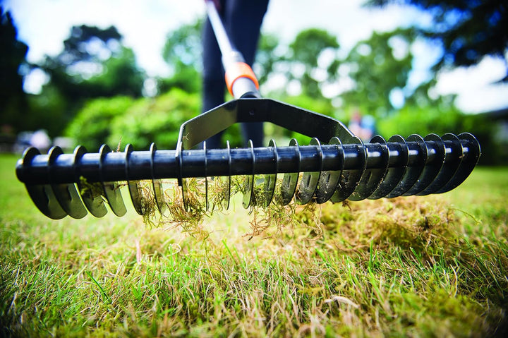 Fiskars Rasenlüfter, Gerätekopf, Breite: 37 cm, Schwarz/Orange, QuikFit, 1000655, Rasenlüfter