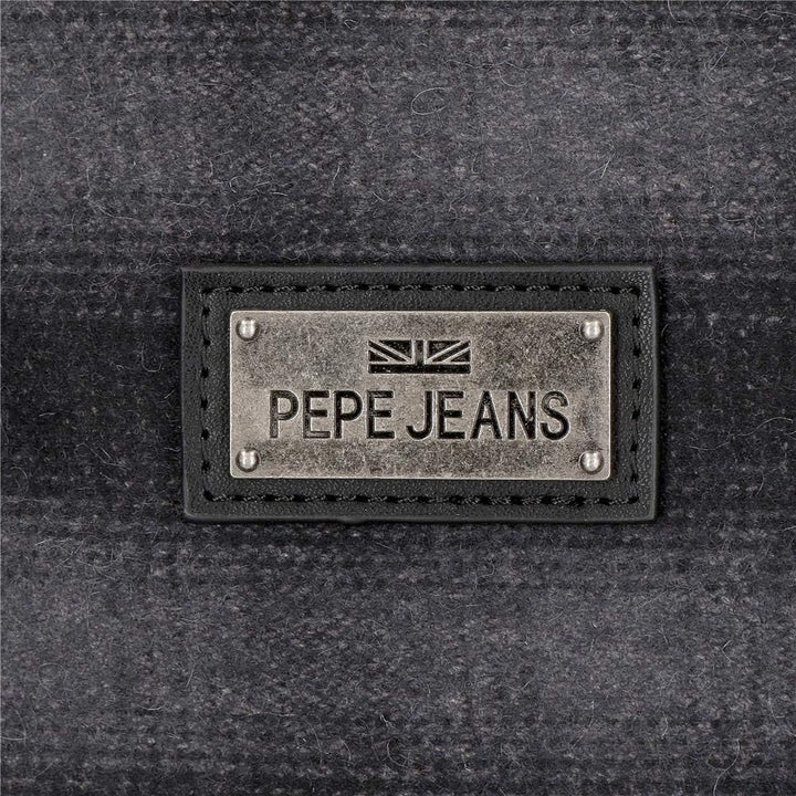 Pepe Jeans Scotch Anpassungsfähiger Vanity Case mit zwei Fächern Schwarz 26x16x12 cms Polyester und