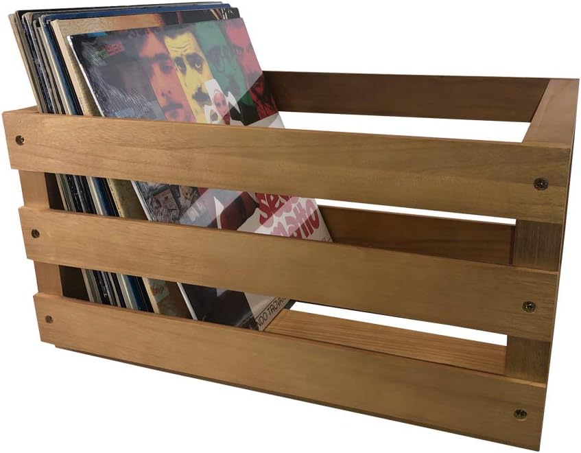 7even Schallplatten Holzkiste/Aufbewahrungskiste, Natur, für LP´s