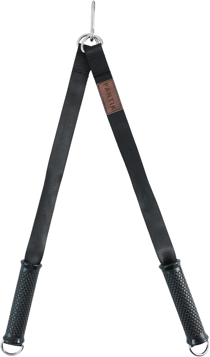 Heavy Exercise Handles Gym Cable Machine Attachments Durable Double D Rings Handles Resistance Bands