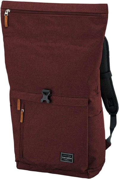 travelite Handgepäck Rucksack mit Laptop Fach 15,6 Zoll, Gepäck Serie BASICS Daypack Rollup: Praktis