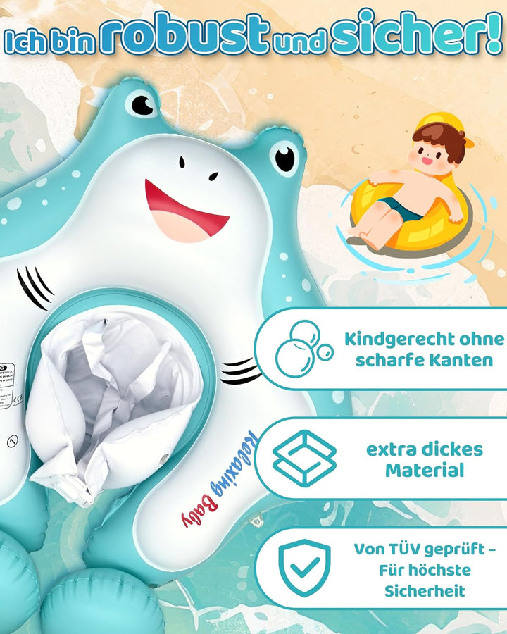 Schwimmring Baby mit Sonnendach Abnehmbarem Sonnendach Schwimmsitz Kleinkinder Schwimmhilfe für Klei