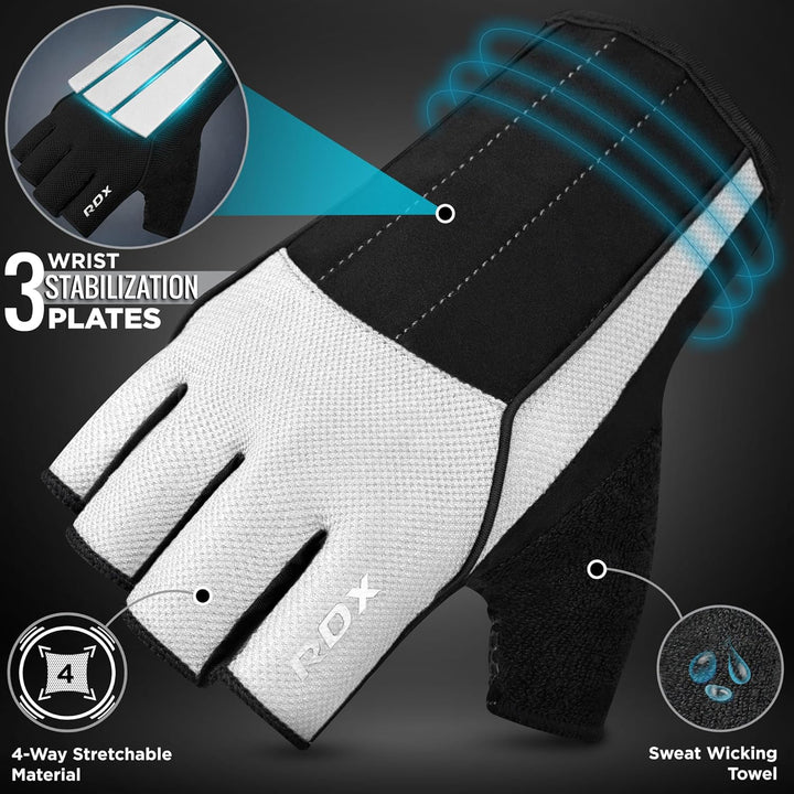 RDX Fitness Handschuhe, Trainingshandschuhe mit 3 Handgelenk-Stabilisierungsplatten, 15 Zoll Langer