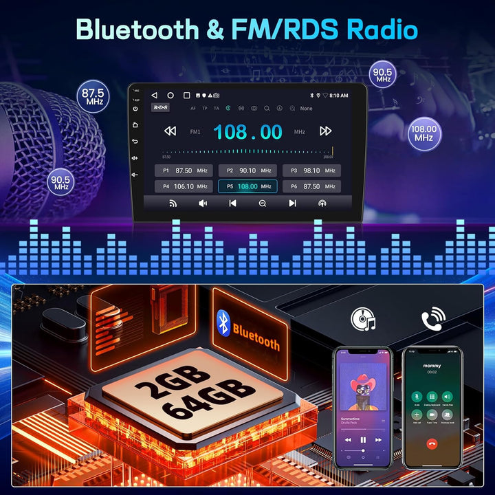 Upgrade Autoradio für Ford Transit Tourneo Custom 2013–2021, 9 Zoll Android Radio 2+64G, Wireless Ca