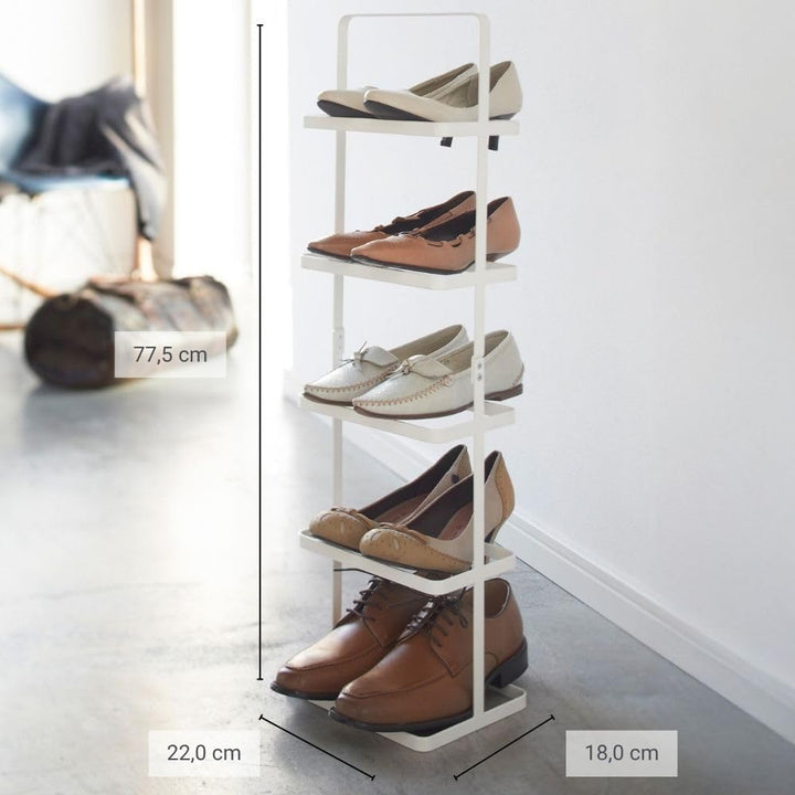 Shoe rack small - Tower - white Weiss Single, Weiss Single