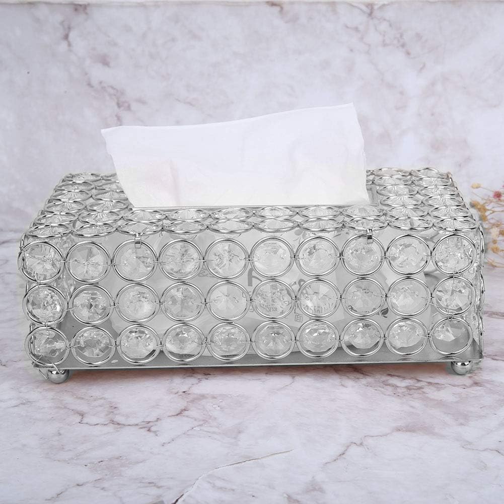 Dekorative Kristall Tissue Box, Rechteckige Tisch Taschentuchhalter Abdeckung Komestikbox Taschentuc