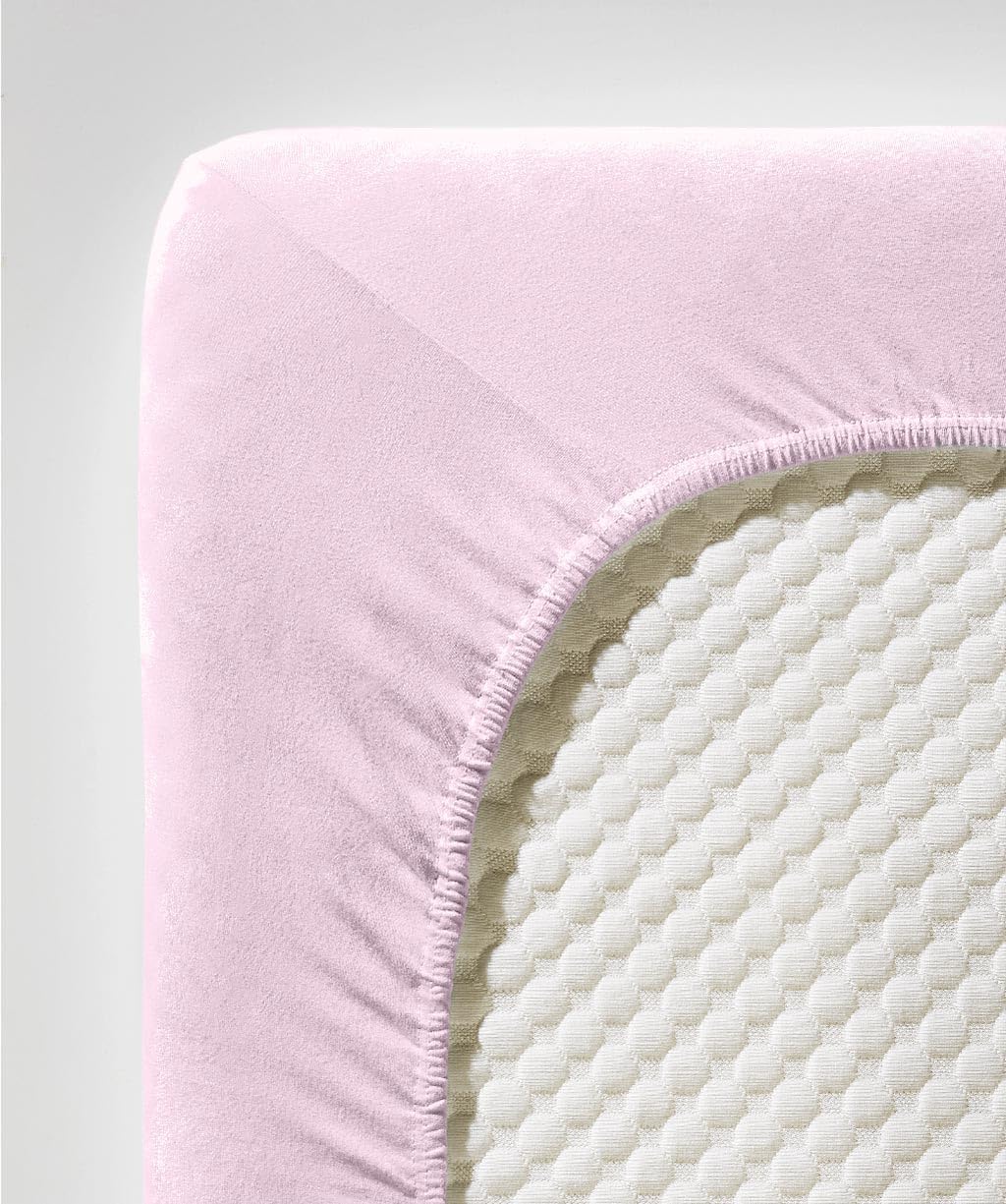 fleuresse Comfort Spannbettlaken, Jersey, rosé, 200 x 200 cm Rosé 200 x 200 cm, Rosé 200 x 200 cm