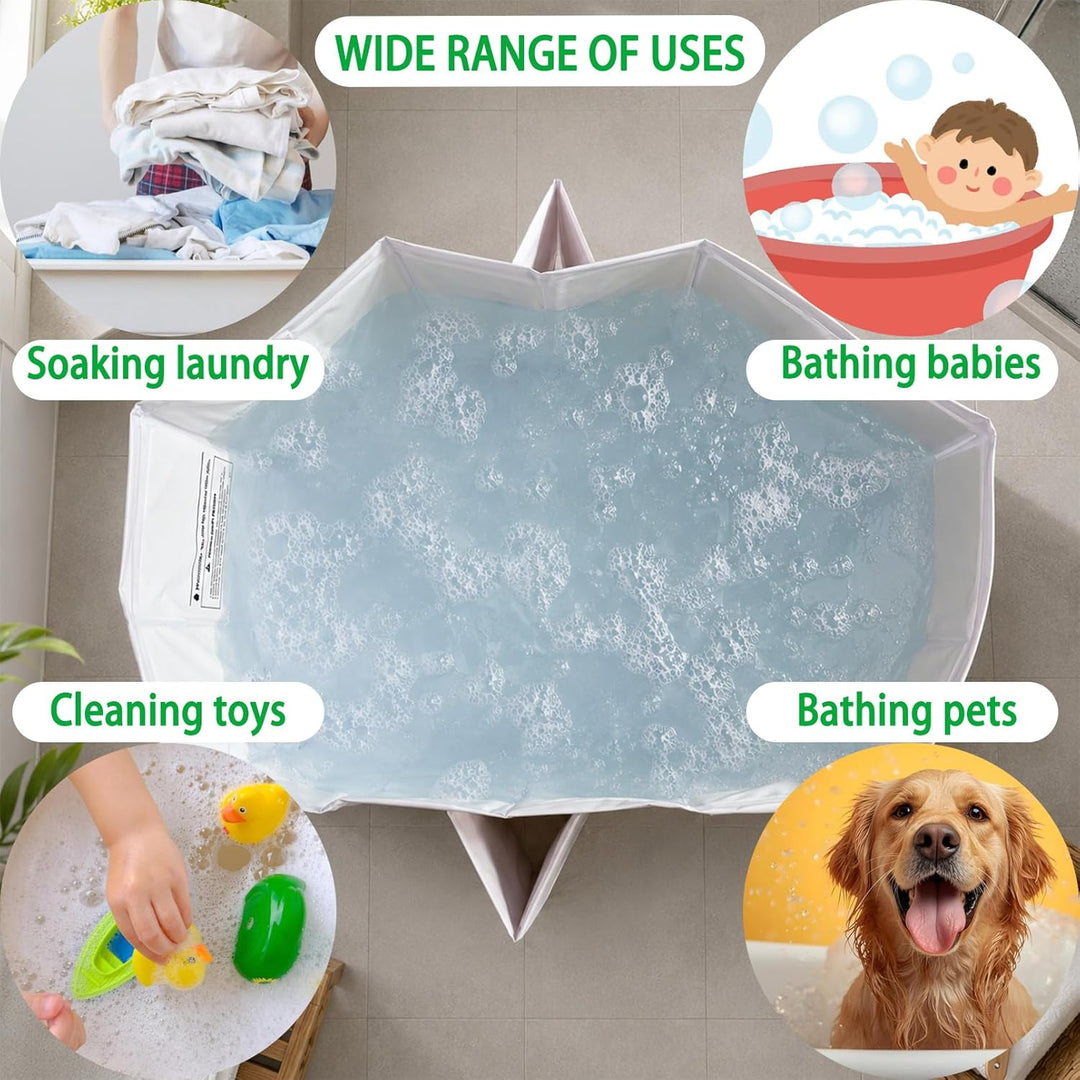 Faltbare Babybadewanne, Kleinkindbadewanne für die Dusche, zusammenklappbare Kinderbadewanne für Kin