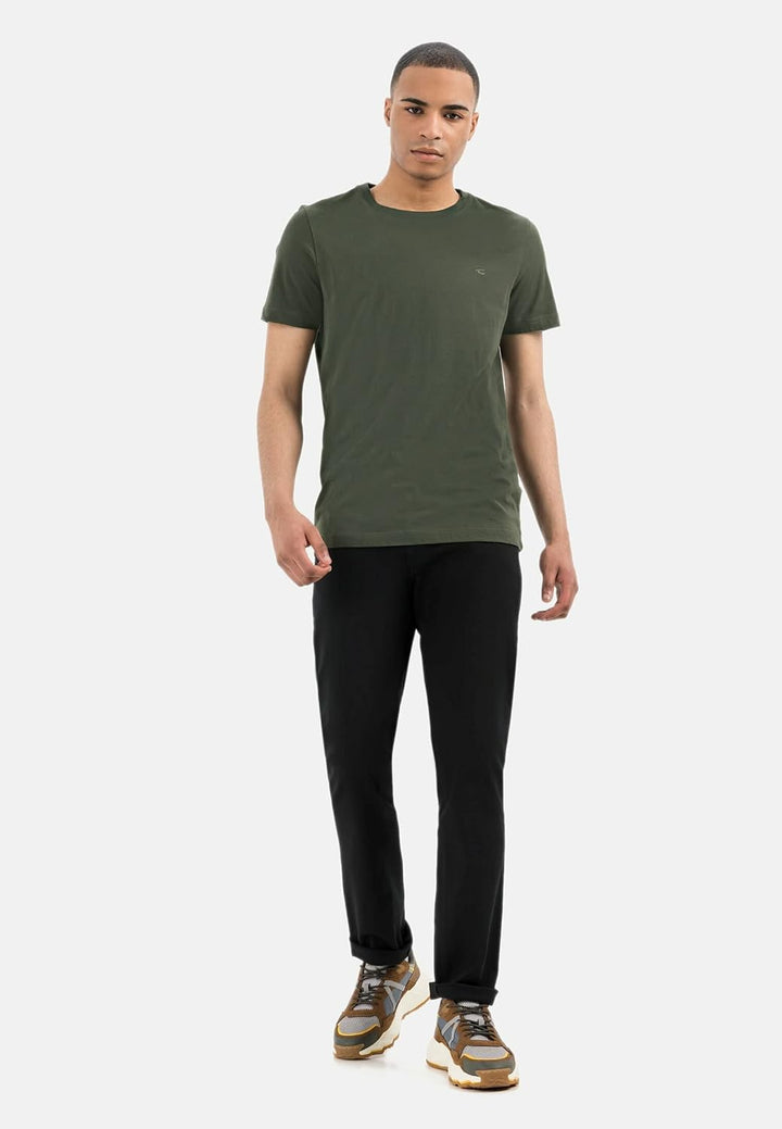 camel active Herren Relaxed Fit 5-Pocket Jeans mit leichten Used-Effekten 32W / 30L Schwarz, 32W / 3