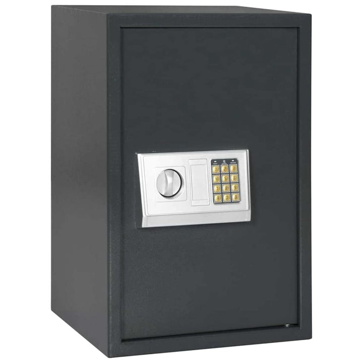 vidaXL Digitaler Safe mit Schloss Dunkelgrau 40 x 35 x 60 cm Stahl, Heim-Büro, moderner digitaler Sa