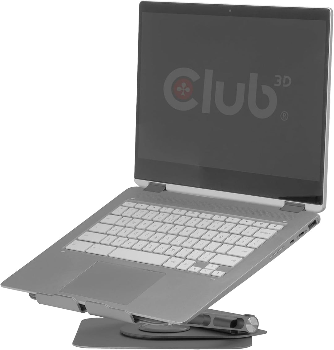 Club3D CSV-2554 Verstellbarer Aluminium-Laptop-Ständer mit USB-C® Hub, CSV-2554