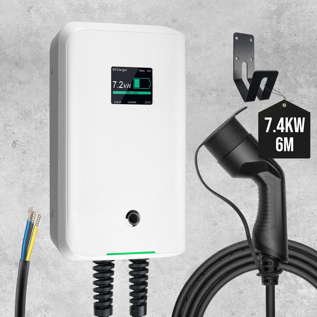Morec 7KW EV Ladestation 32A ev Ladegerät Typ 2 EU Standard IEC 62196-2 Stecker mit Stromkabel zum V