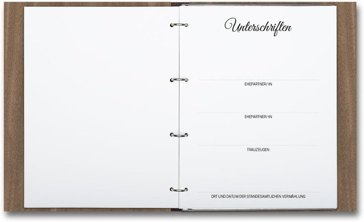 Kartenmachen.de Stammbuch der Familie Holz mit Echtleder Rücken Gravur individuell mit Extras DIN A4