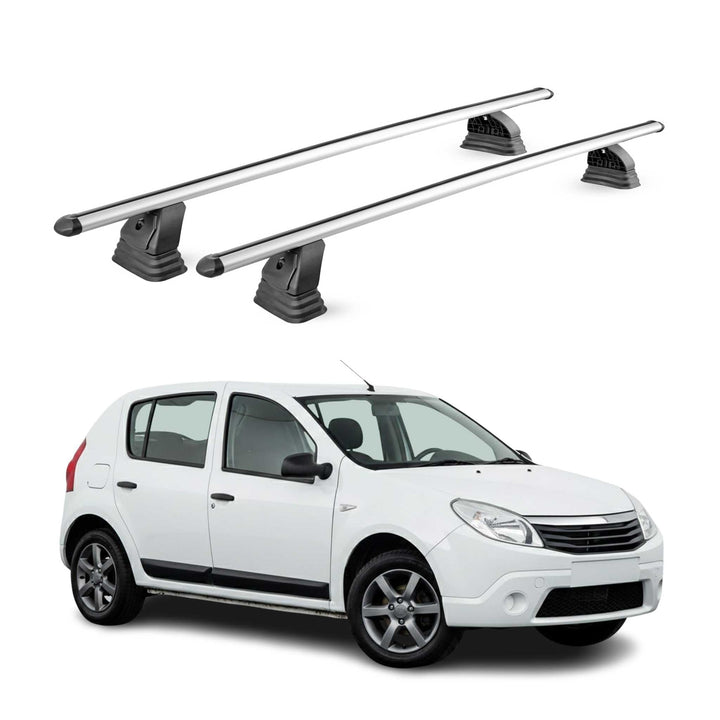 OMAC Aluminium Dachträger Querträger für Dacia Sandero I 2008-2012 – TÜV/DIN 75302:2019 – Abschliess