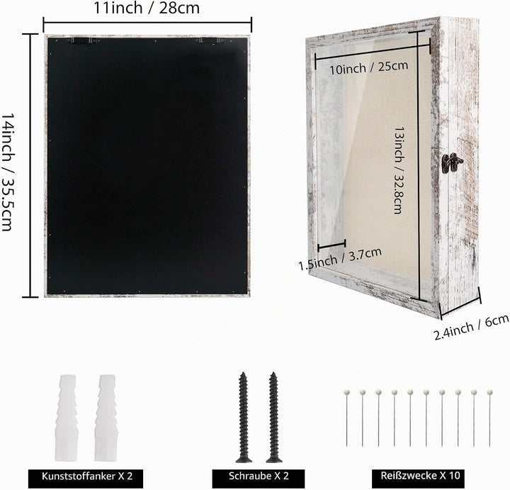 GraduatePro Shadow Box Rahmen Vitrine mit Leinenrückseite, Bilderrahmen Hochzeitsstrauss Erinnerungs
