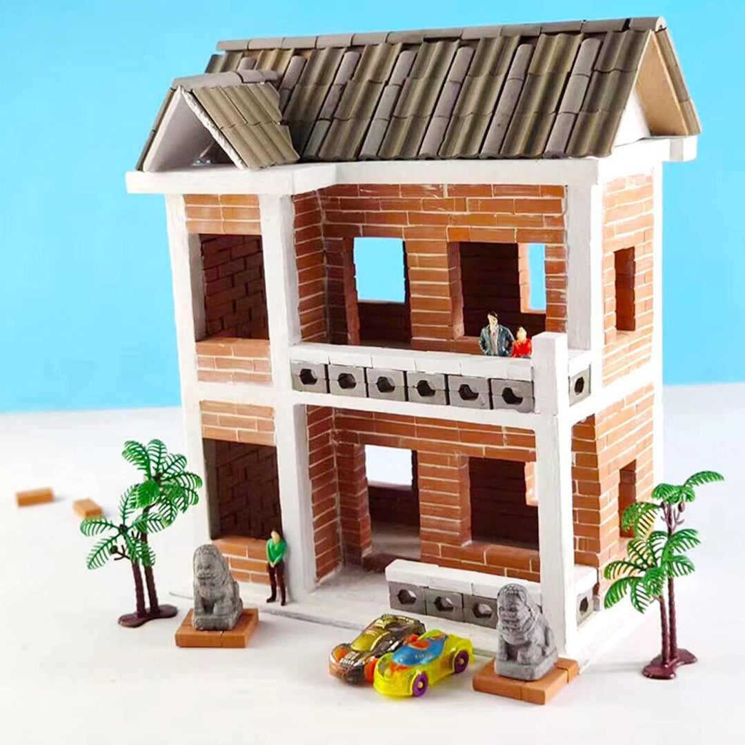Cayway Miniatur Ziegelsteine - 560 Stück, 1:35 Scale, Ziegelrot, für DIY Puppenhaus, Diorama, Fairy