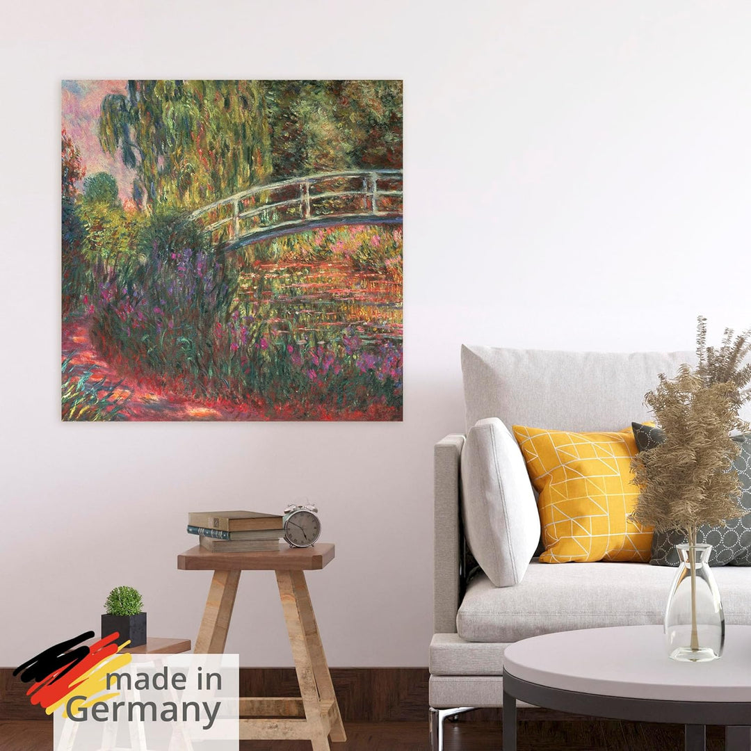 ARTland Poster Kunstdruck Wandposter Bild ohne Rahmen 70x70 cm Natur Pflanzen Blumen Seerosen Teich