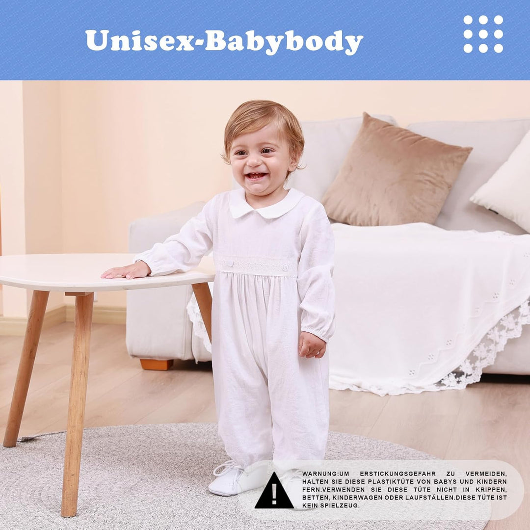 Booulfi Baby Kleidung Jungen 0-12 Monate Strampler Neugeborene Body Langarm Overall Winter Baby Erst