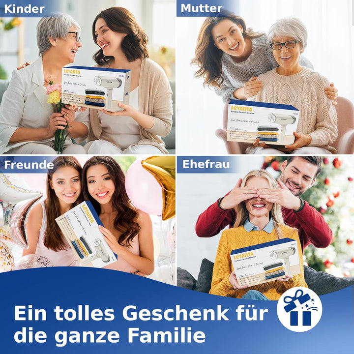 Tragbarer Dampfglätter 1200W, Handdampfer mit 30s Schnellaufheizung, 150ml Wassertank, 90° Faltbar,