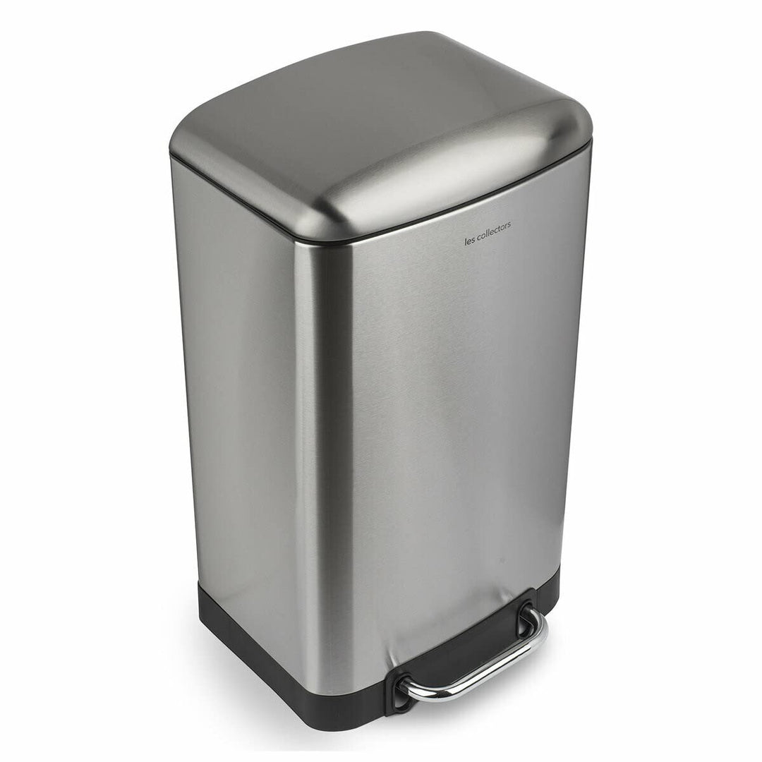 Les Collectors Tret-Mülleimer N°875 / Edelstahl/Silber, 40 L/rechteckig und praktisch, Metall, Silbe